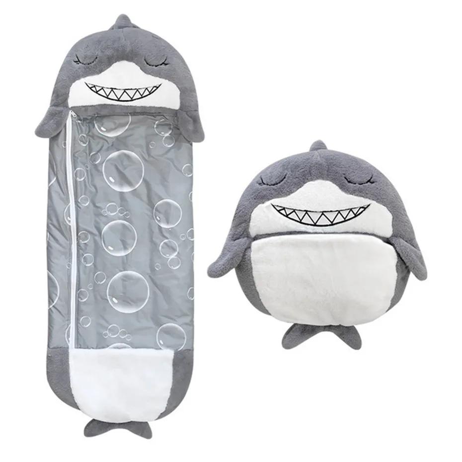 Sacs de nuit de dessin animé pour enfants, sac de couchage avec oreiller, poupée en peluche, oreille