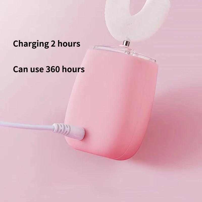 Brosse à dents électrique automatique intelligente à 360 degrés, Type U pour adultes et enfants, bro