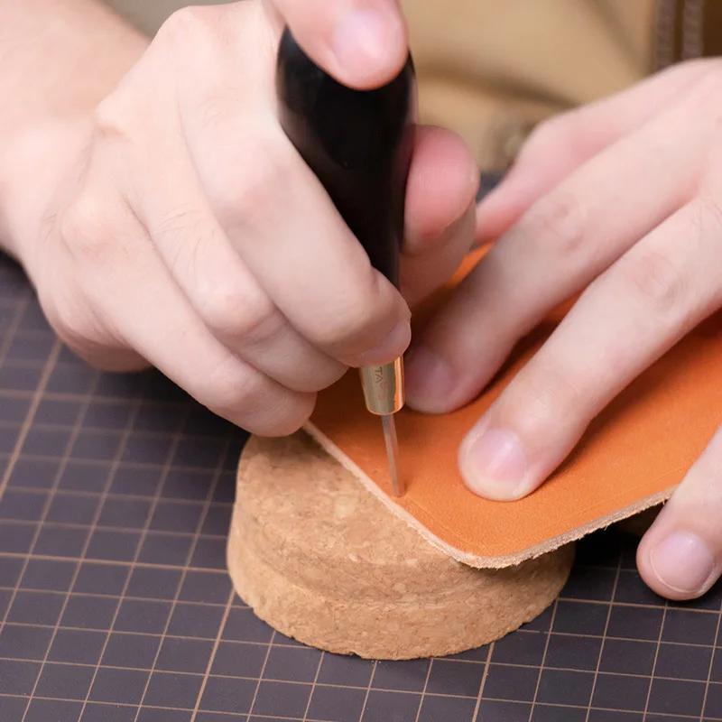 WUTA-Jolie çon de couture en cuir de 2e génération, excavatrice en forme de diamant, outil d'artisan