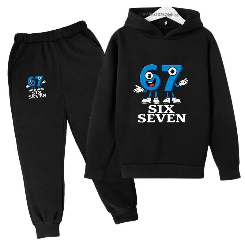 Six Seven – sweat à capuche et pantalon pour enfants de 2 à 13 ans, tenue quotidienne décontractée,