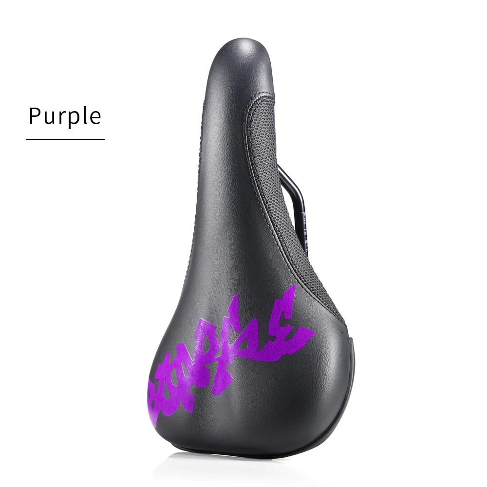 Selle de vélo confortable en cuir PU DH/4X, siège de cyclisme à coussin de pente débar, surface anti