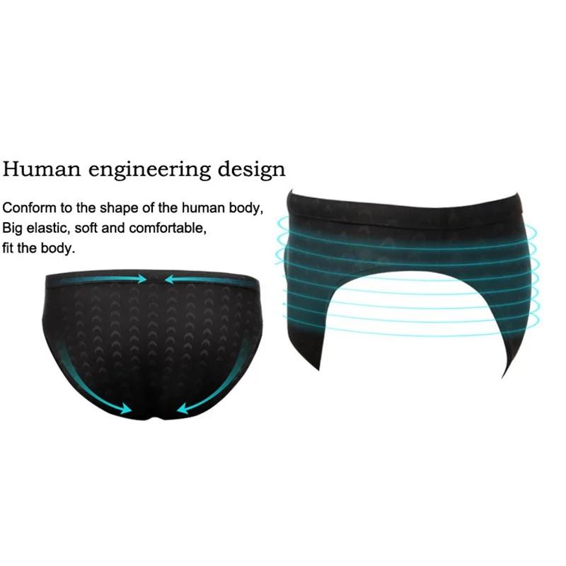 Boxer de dehors en Peau de Requin pour Homme, Slip de Compétition, Short de Natation Professionnel à