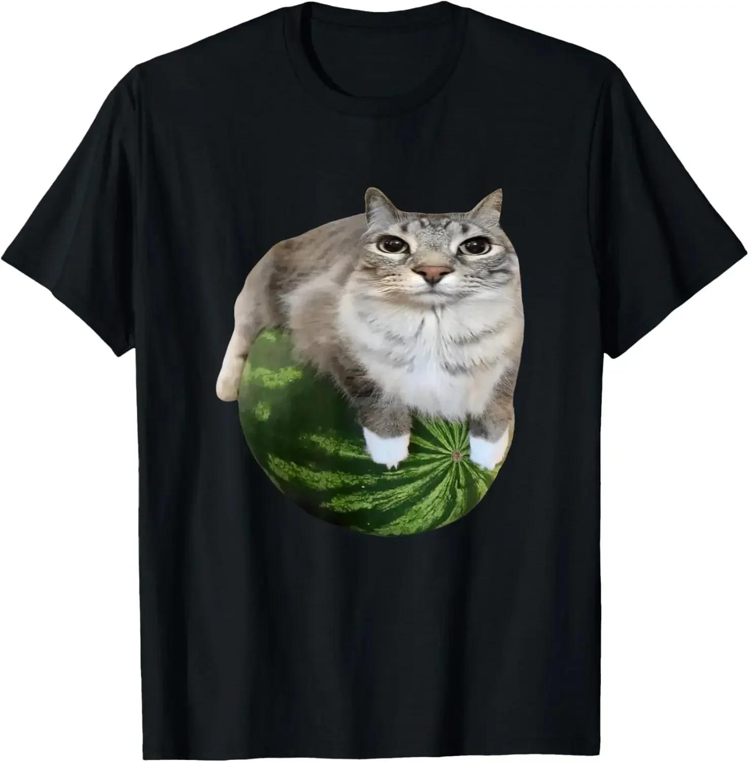 Années 90 Y2k pastèque chat chat idiot Meme T-Shirt une hilarante chemise imprimée pastèque est un h
