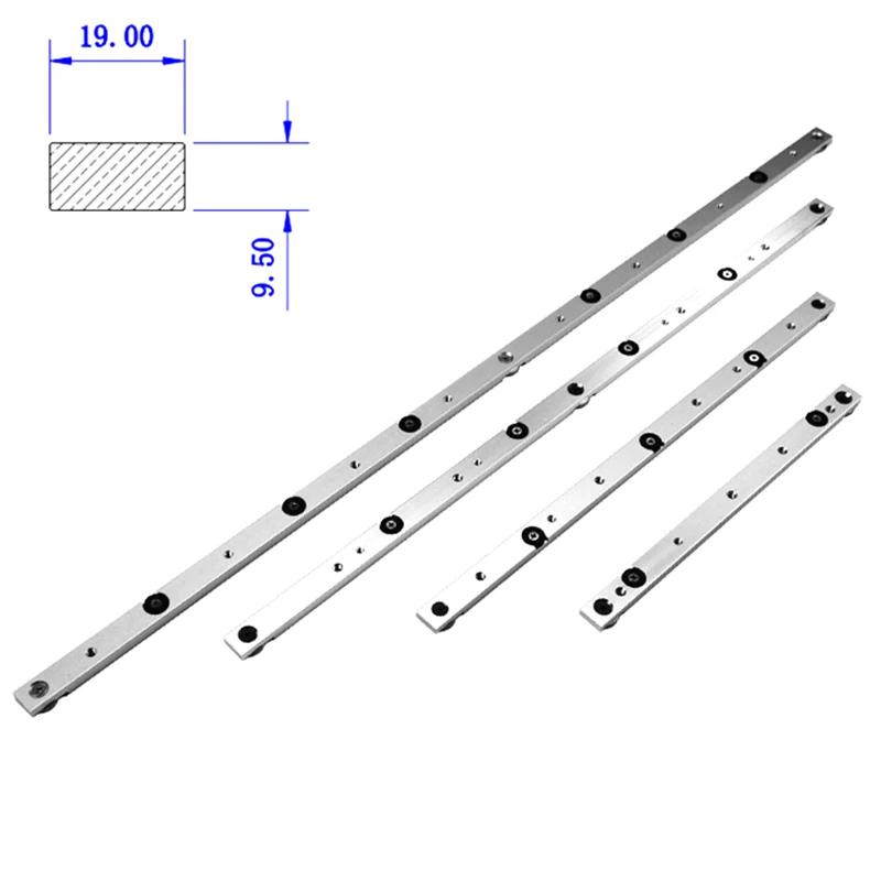Pistes en T en alliage d'aluminium, fente de piste d'onglet et barre d'onglet, scie de Table couliss
