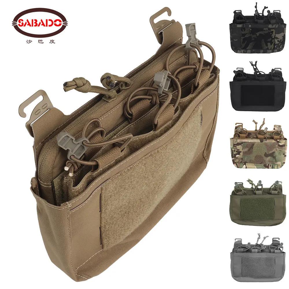 Tactique g-crochet DOPE rabat avant Double pile abdominale Fanny Pack Triple Magazine insérer pochet