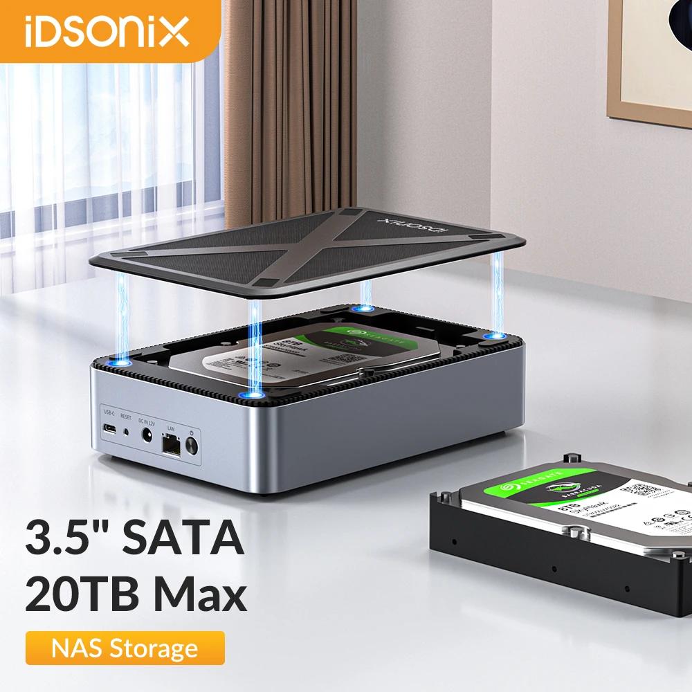 IDsonix-Boîtier de stockage externe pour disque dur SATA HDD, 3.5 pouces, pour NAS, cloud privé