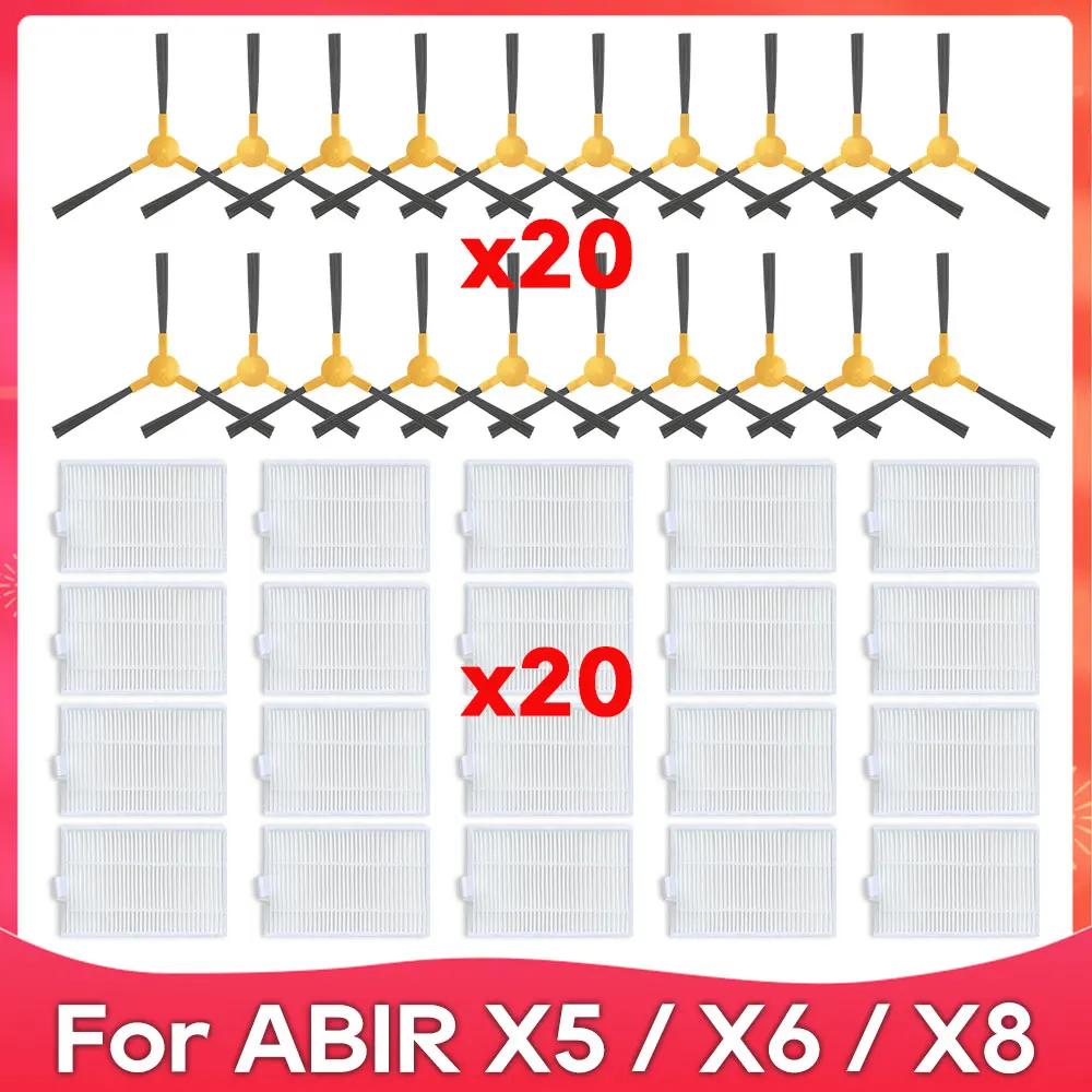 Filtre Hepa à brosse latérale pour aspirateur robot, accessoire compatible avec ABIR X5 / X6 / X8 /