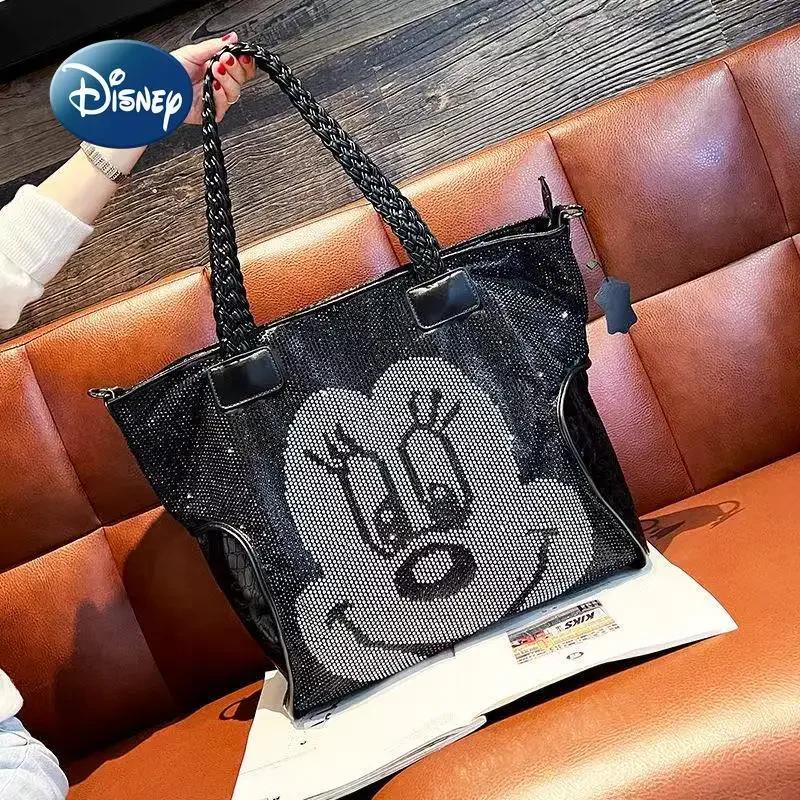 Nouveau sac à main Minnie pour femme orné de diamants, grande capacité, sac à bandoulière brillant p