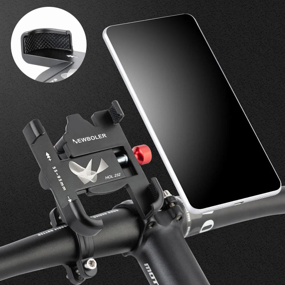 NEWBOLER vtt support de téléphone support de vélo 360 ° rotatif en aluminium réglable vélo support d