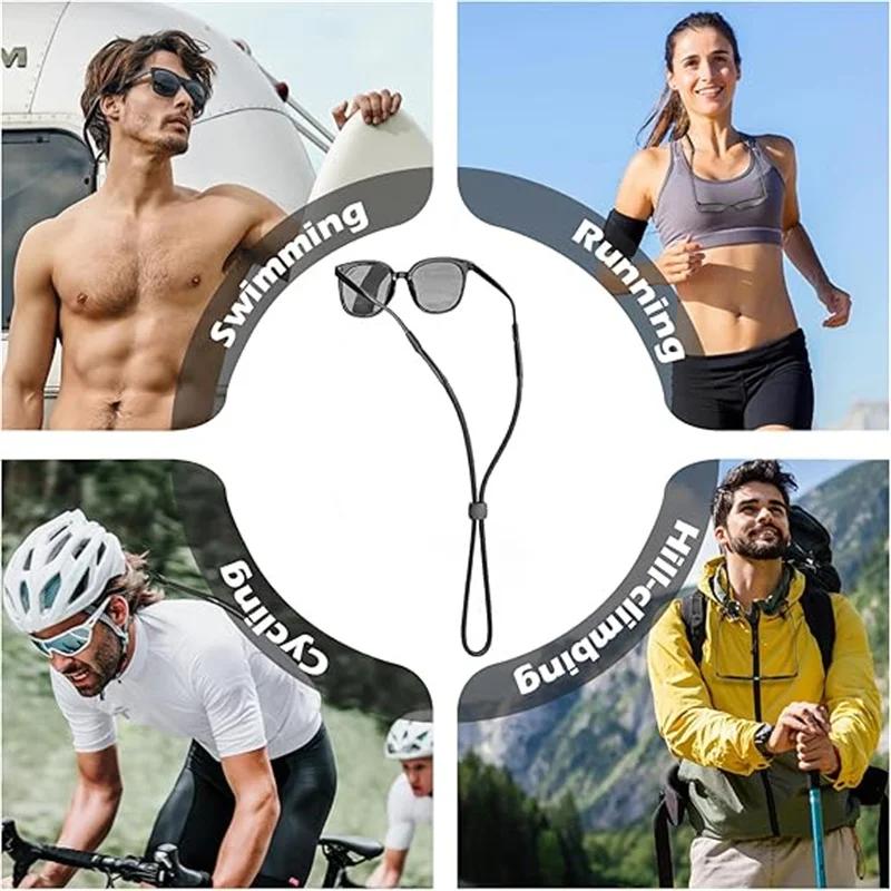 Sangle de lunettes de sport, support de lunettes de soleil pour hommes et femmes, retenue de lunette