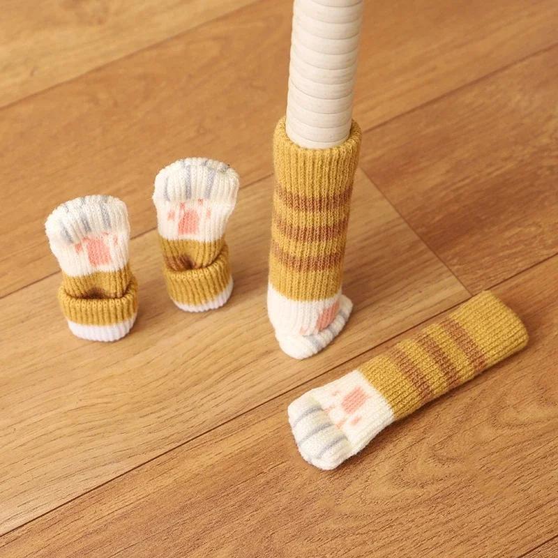 4 pièces/ensemble créativité patte de chat Table pied chaussettes chaise jambe couvre protecteurs de