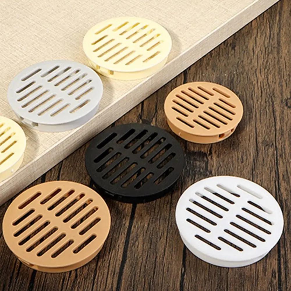Ventilation de conduit d'air d'armoire ronde, 4 pièces, persienne en plastique, trou de maille, couv