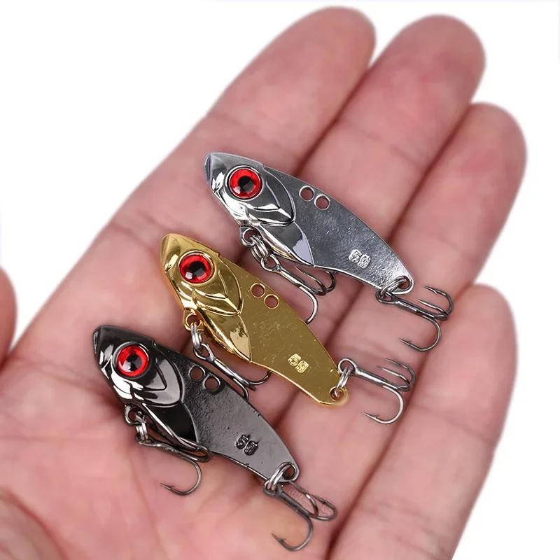 OUTKIT VIB cuillère leurre de pêche 3.5-7g métal Spinner appât de pêche manivelle basse appâts durs