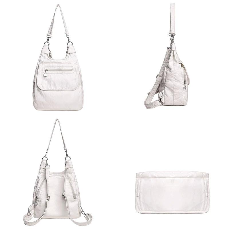 Sacs multifonctions sacs à main de haute qualité Bookbag sacs d'école en cuir souple pour adolescent