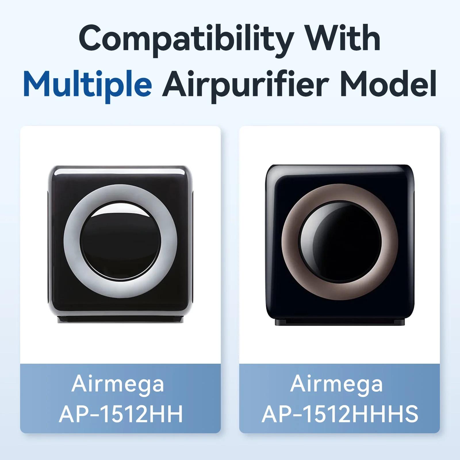 Urificateur ir de remplacement, compatible avec les modèles AP-1512HH 1 epa 2 cs arbon 380x330x35mm/