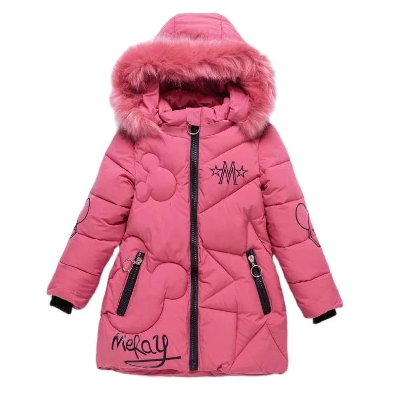 Vestes d'hiver grande taille pour filles, manteau de noël épais, à capuche, fermeture éclair, vêteme