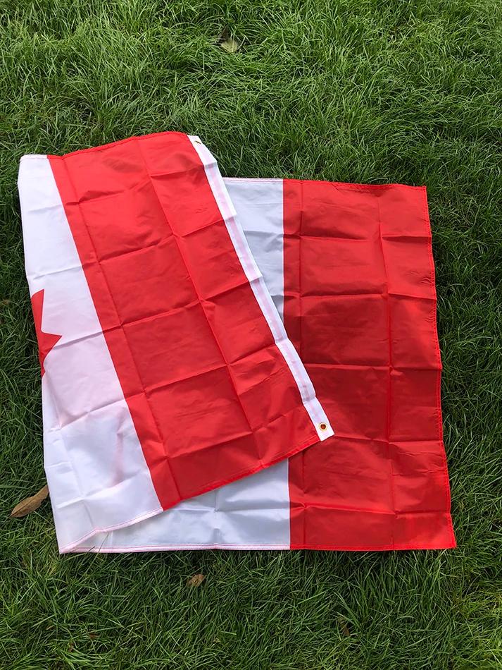 SKY DRAPEAU livraison gratuite grand drapeau canadien 90*150 cm suspendu polyester 3x5 pieds Canada