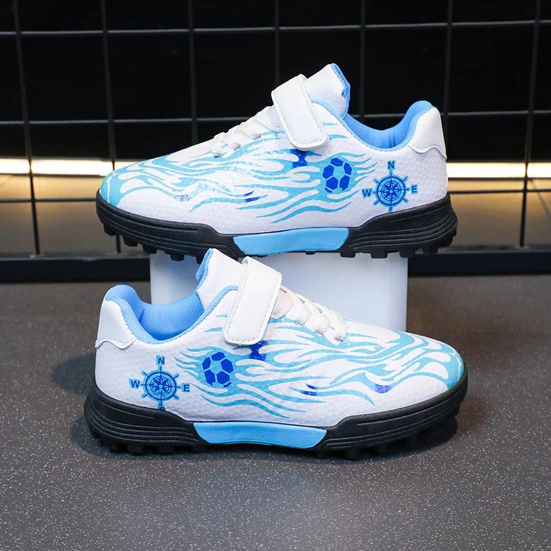 Chaussures de football coordonnantes respirantes pour enfants, chaussures de football pour garçons e