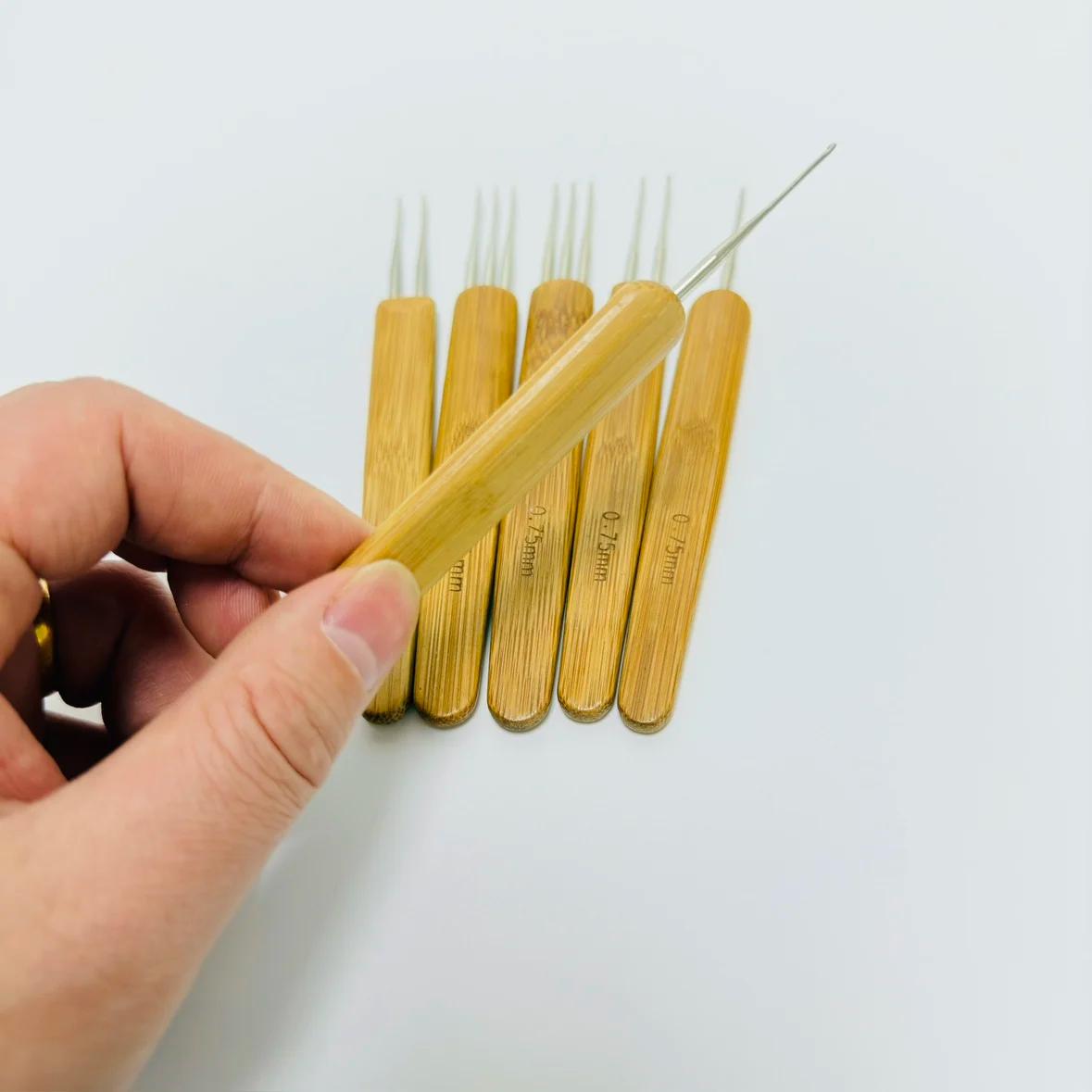 Dreadlocks en bois, 0.5mm/0.75mm, 1 pièce, outil pour tressage artisanal