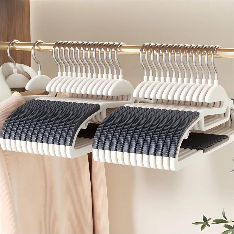 Cintre domestique multifonctionnel noir/Orange/gris, 10 pièces, humide et sec, adapté aux vêtements