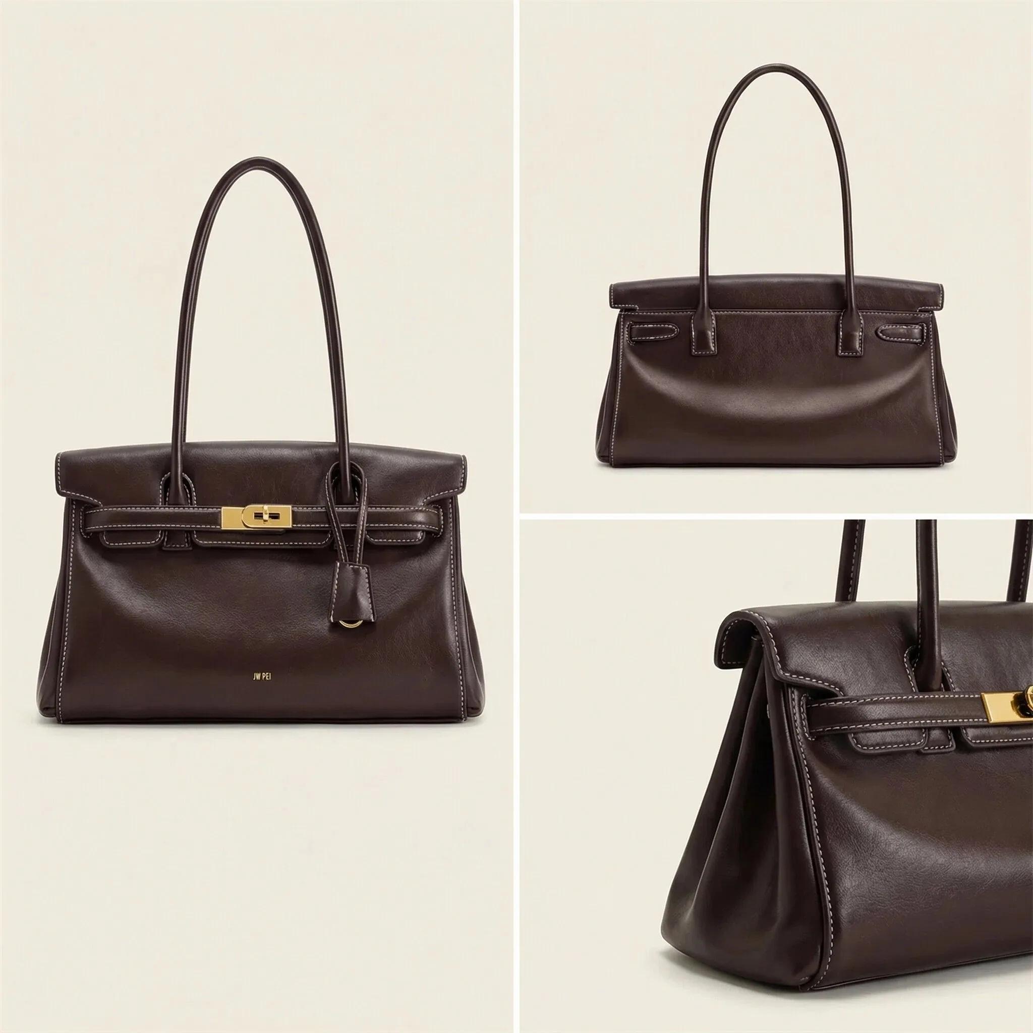Nouveau sac à main en cuir souple pour femme JW PEI, tendance, avec boucle de verrouillage, petit de