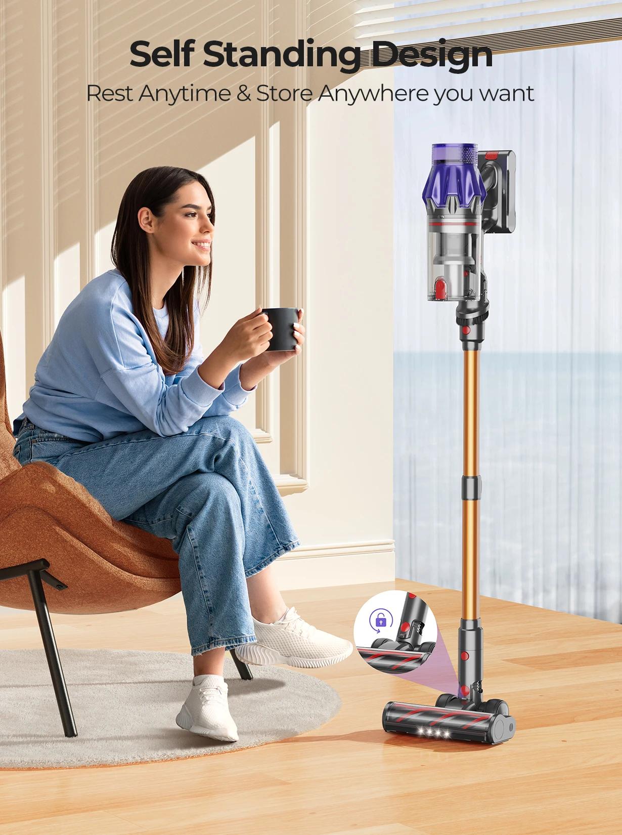 Laresar-Aspirateur sans fil V7, 500W, puissance d'aspiration 50KPA, appareil ménager intelligent, ta