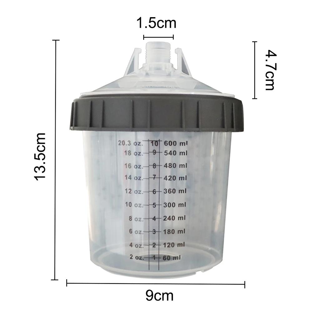 Tasse de mélange de peinture pour pistolet de pulvérisation, tasse rapide H/O, réservoir de pistolet