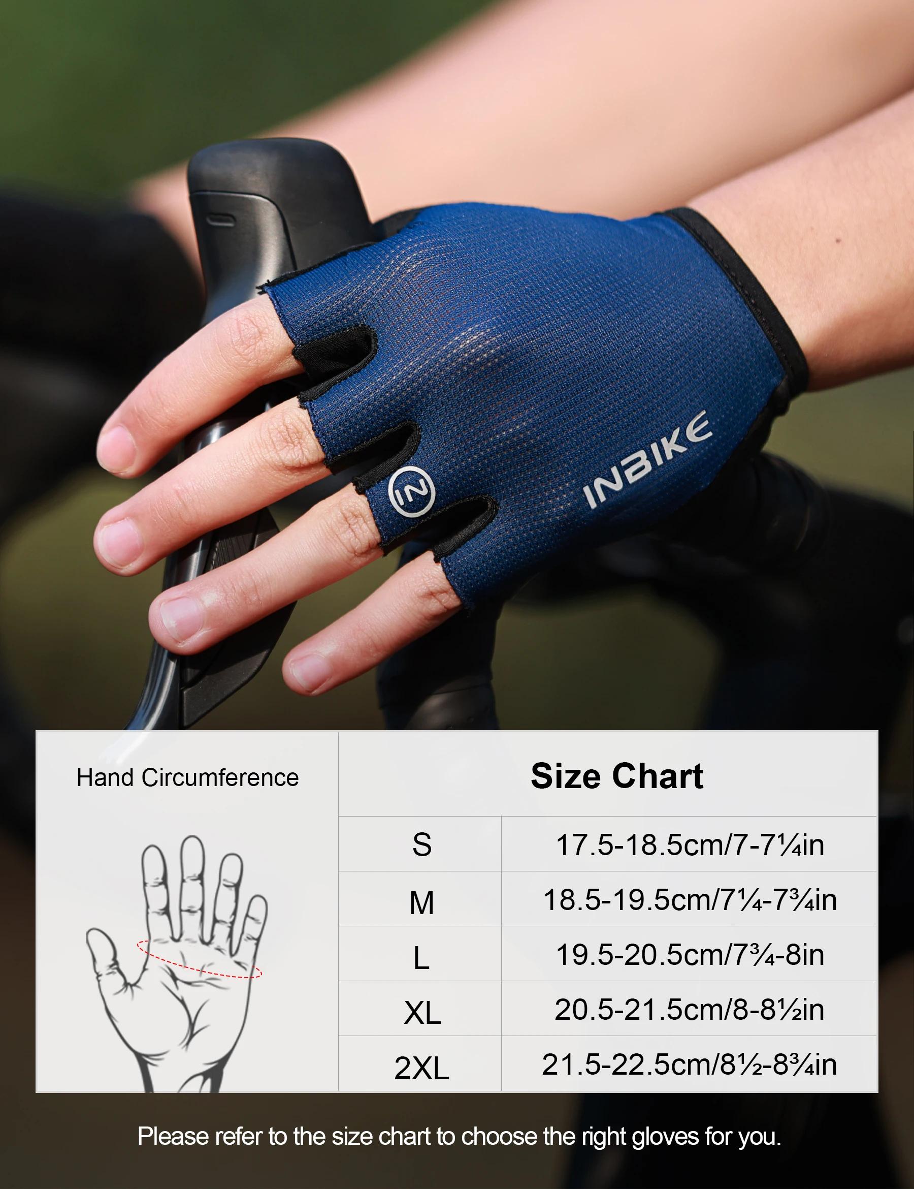 INBIKE demi doigt gants de cyclisme été gants de vélo Absorption des chocs respirant VTT gants vtt a