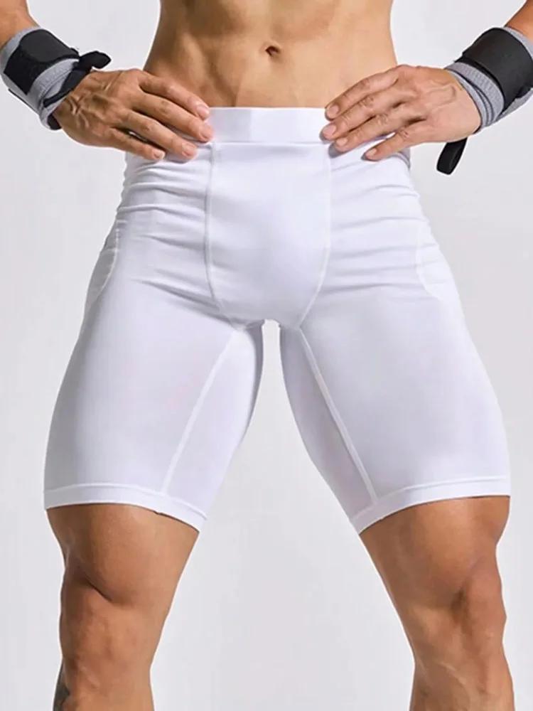 Short de musculation pour hommes, Leggings de course, de gymnastique, de jogging, à Compression élas