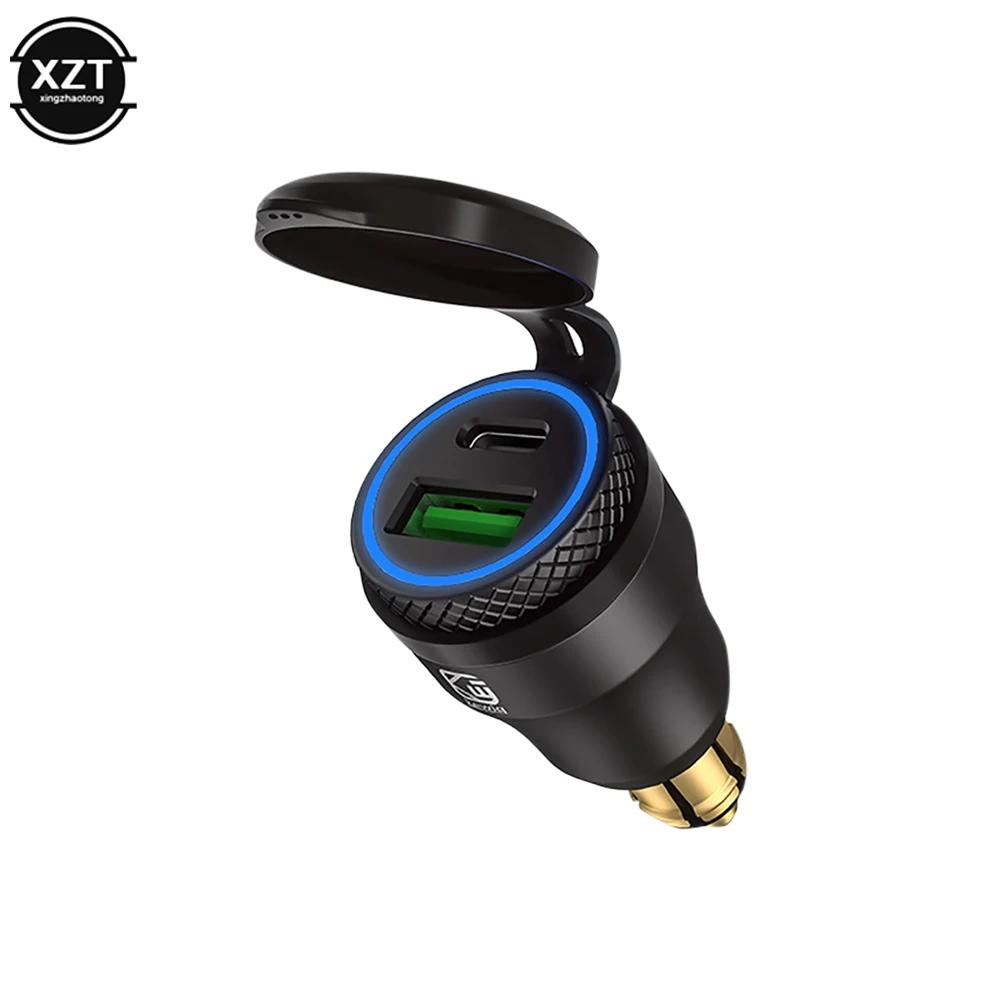 Chargeur étanche pour moto 30W QC3.0 USB type C PD, adaptateur d'alimentation Hella DIN, prise rapid