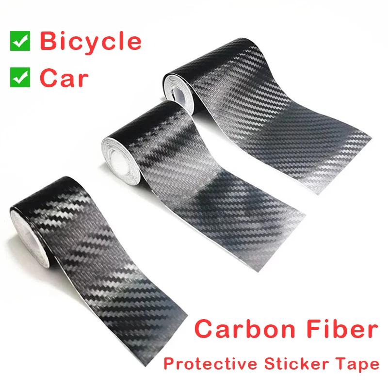 Autocollants 3D en Fiber de carbone pour vélo et voiture, bandes autocollantes de Protection pour ca