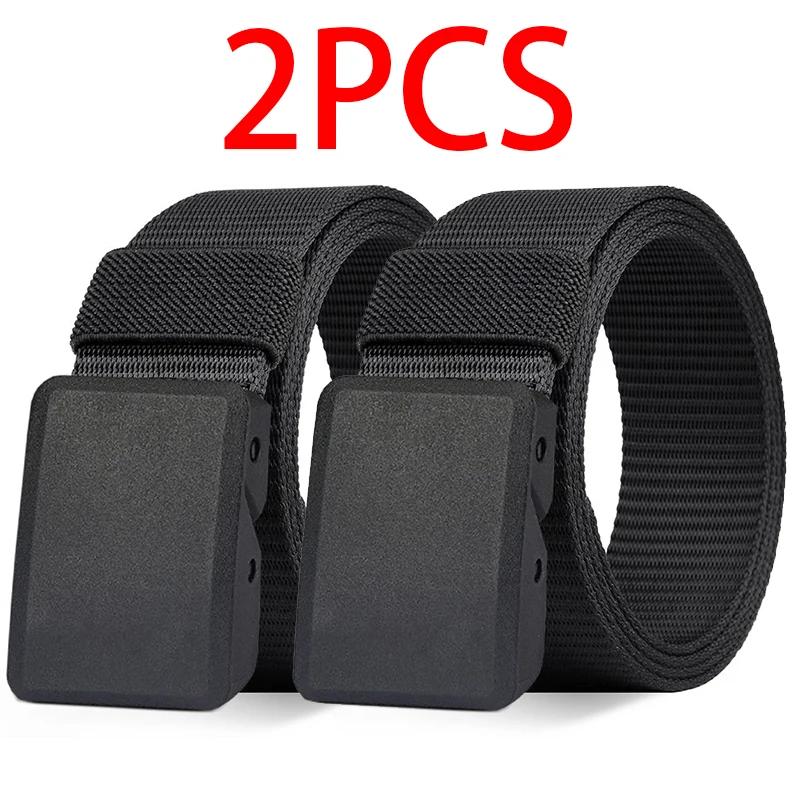 Ceinture militaire en Nylon à boucle automatique, 2 pièces, ceinture tactique multifonctionnelle en