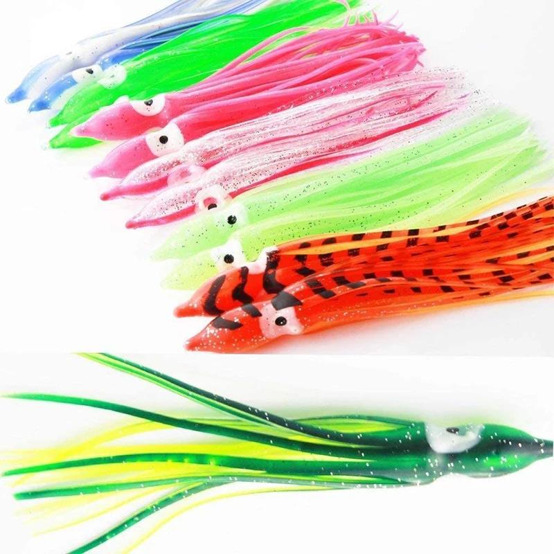 PRO BEROS-Leurres souples en silicone pour la pêche à la traîne, appâts 3D brillants pour pêcher le