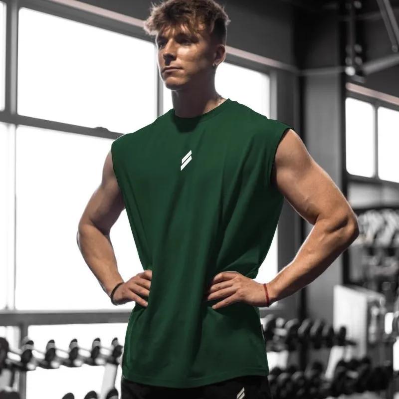 Débardeur de sport d'été pour hommes, respirant, coupe ample, T-shirt sans manches, gilet à séchage