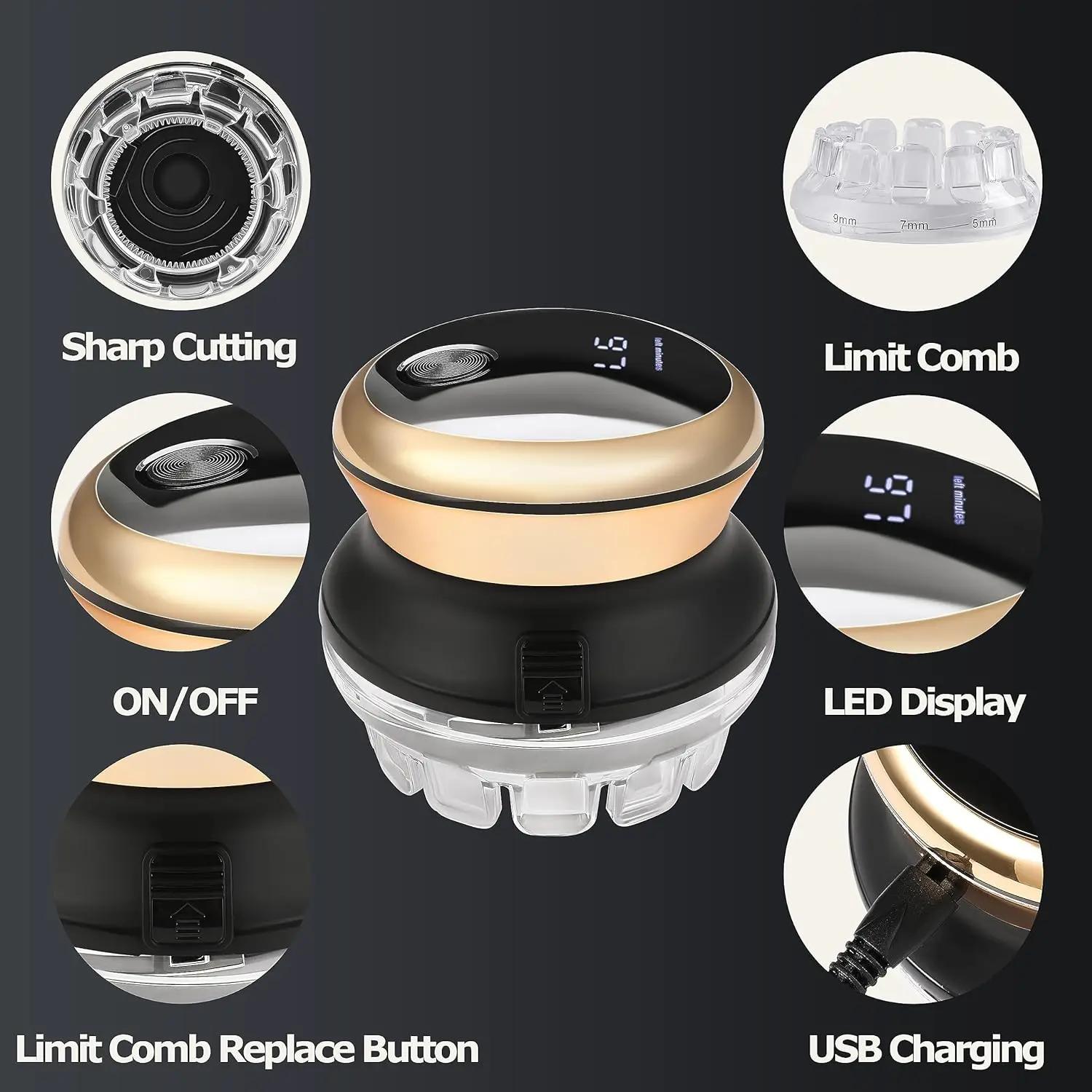 Kemei 887 UFO électrique même coupe tondeuse à cheveux rotative pour hommes kit de raccourci lavable