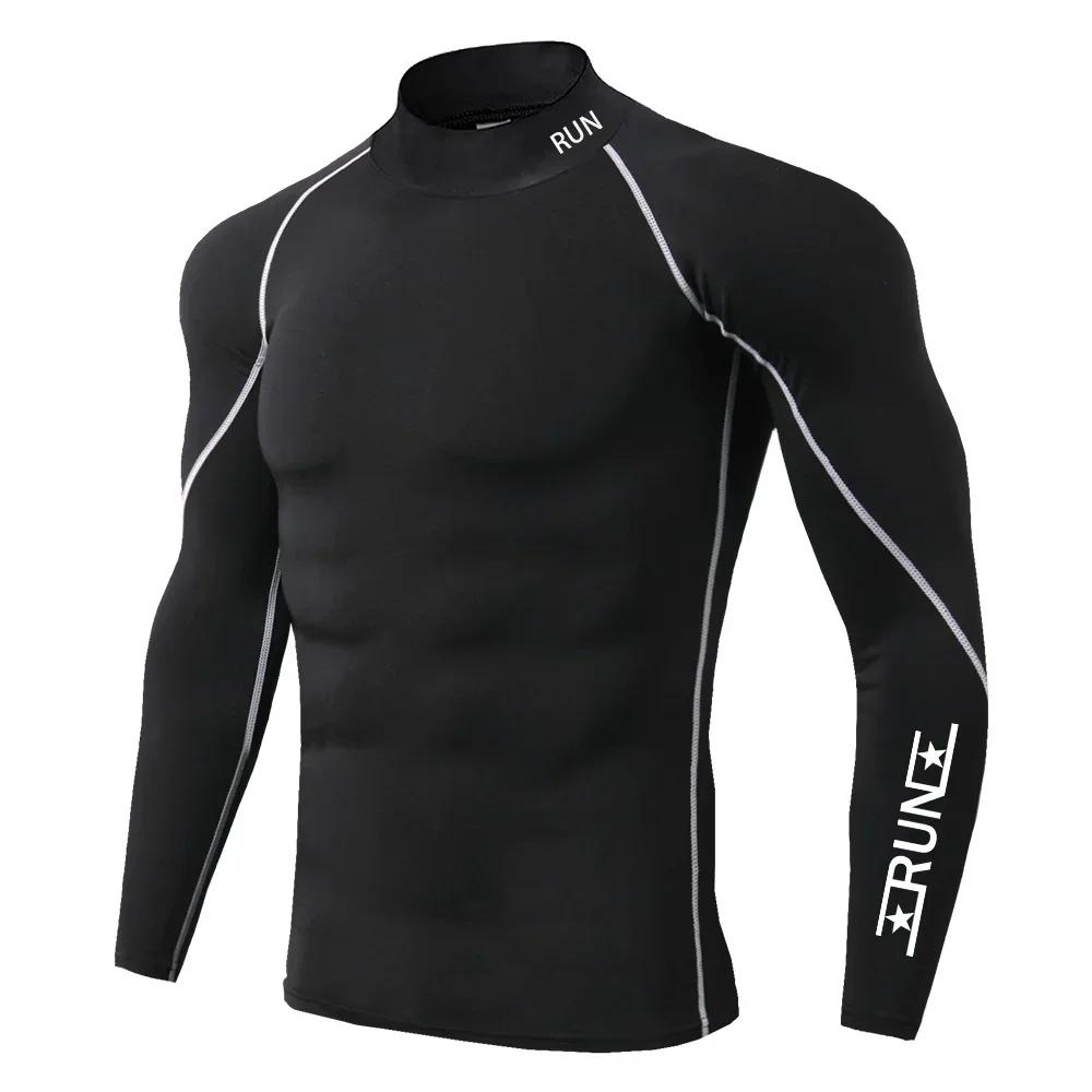 T-shirt de Compression pour hommes, chemises à séchage rapide, sous-vêtements de Fitness, hauts de m