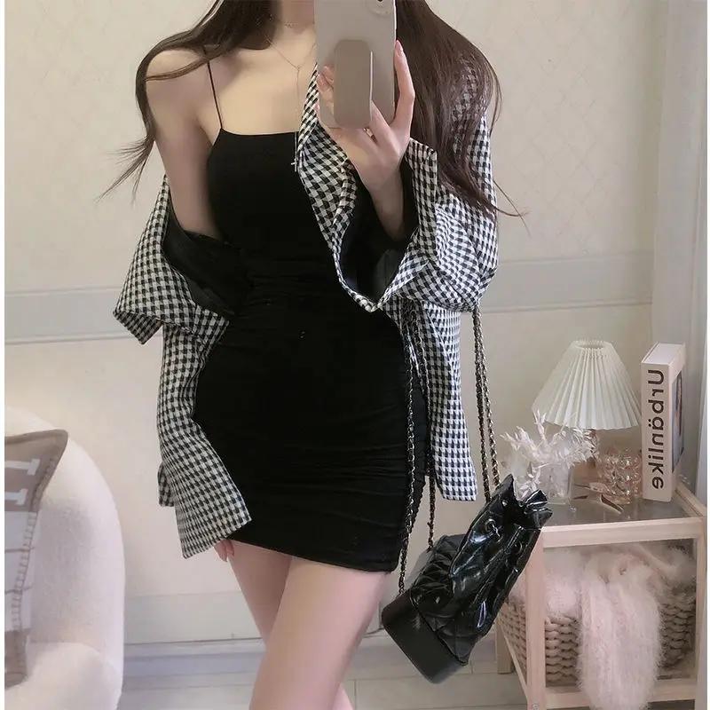 Mini robe fourreau élégante, couleur unie, sans manches, Type A, courte, Sexy, Slim, amincissante, c