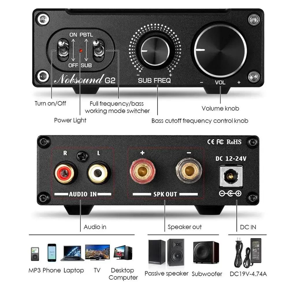 Douk Audio-Amplificateur de puissance numérique, HiFi, NipWoofer, Full-Dead Mono Channel, Mini Bass