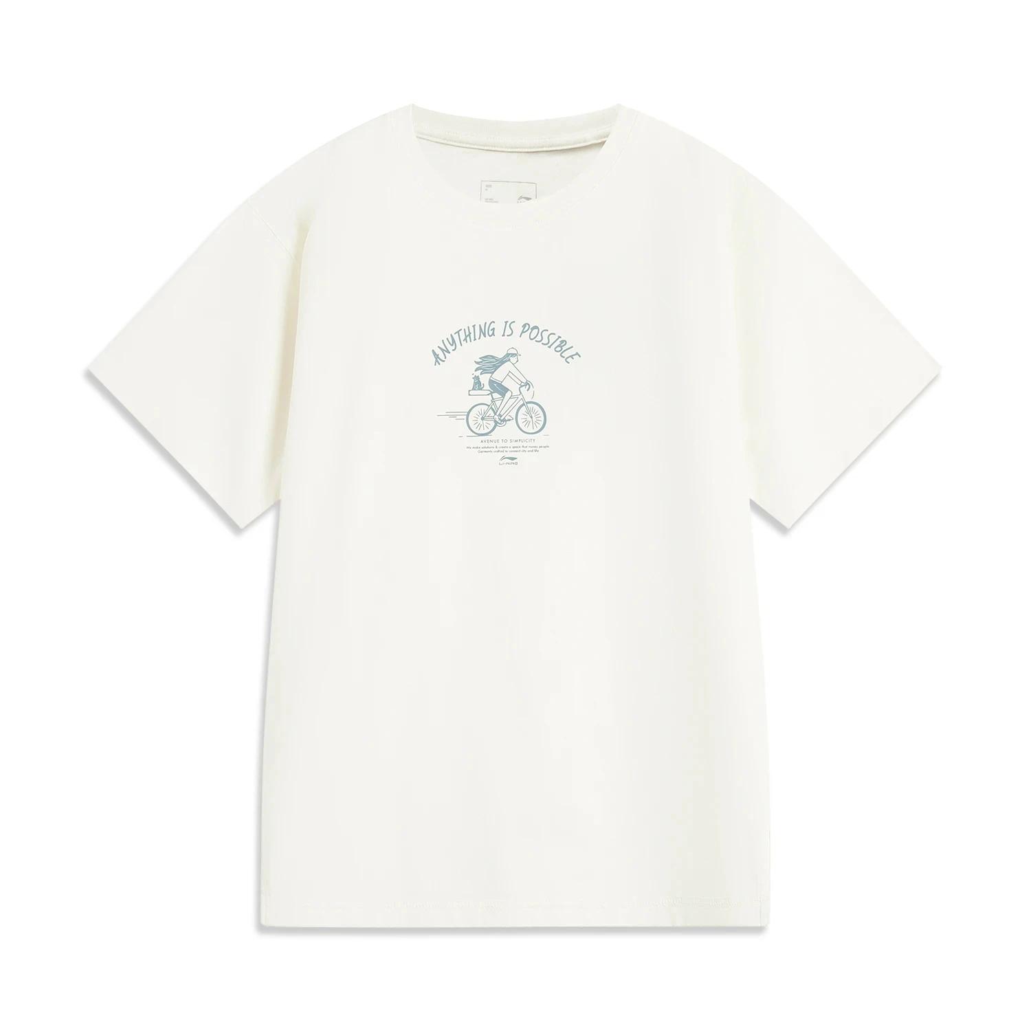 T-shirt sport femme Li-Ning AT DRY FREEZE coton polyester coupe ample loisirs AHSV640