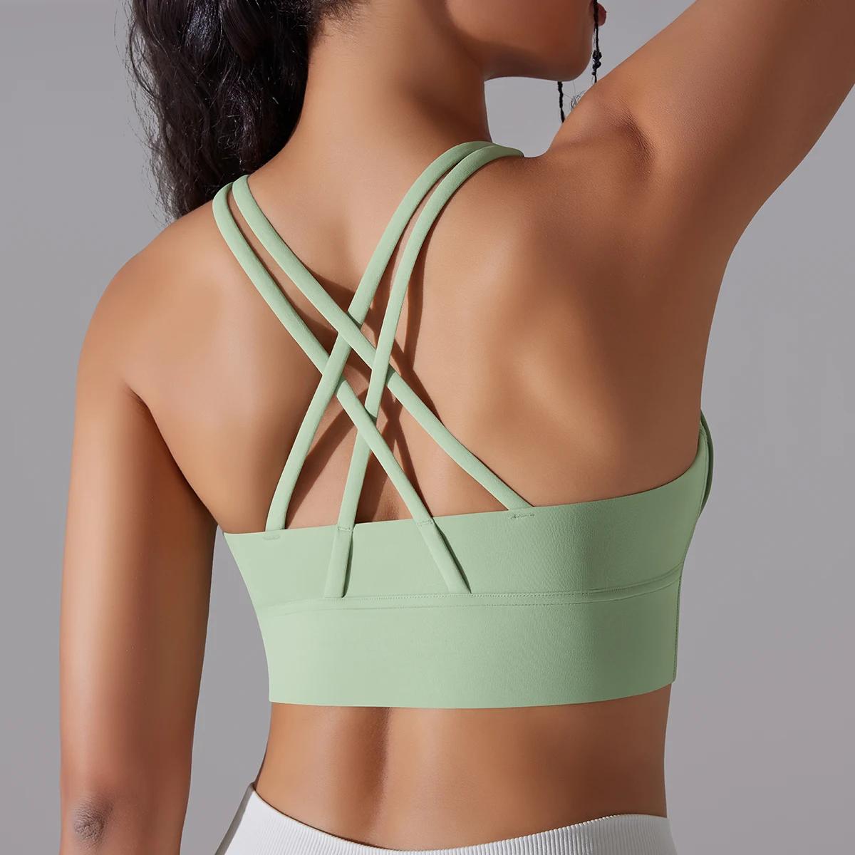 Soutien-gorge de sport pour femmes, Sexy, Yoga, soutien élevé, Impact, sous-vêtements de sport, cour