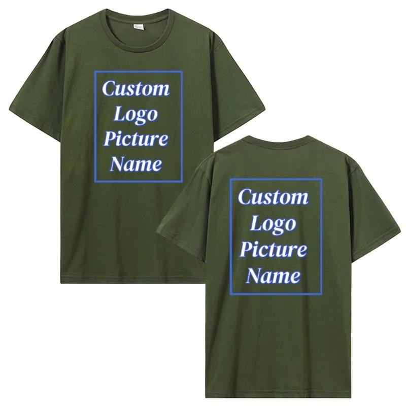 T-shirt personnalisé pour hommes T-shirt en coton chemise personnalisée faites votre conception Logo
