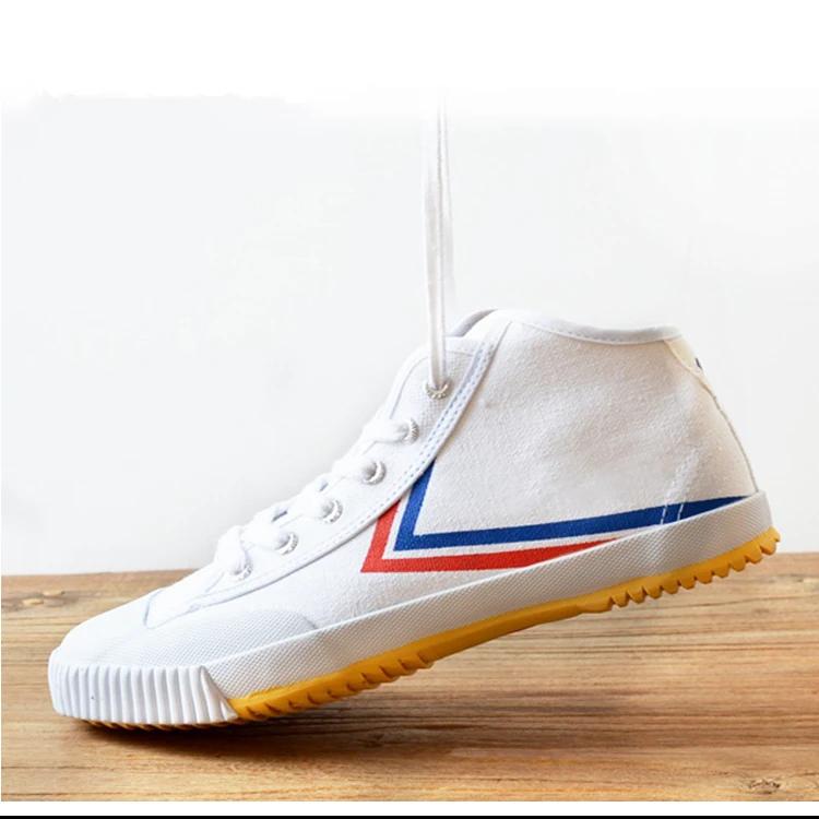 Chaussures KungFu Dafu noires et blanches - Version améliorée - Parkour et arts martiaux