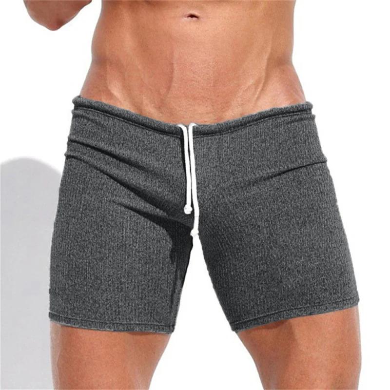 Nouveauté 2026 – Short d'été respirant pour homme avec cordon de serrage, couleur unie, idéal pour l