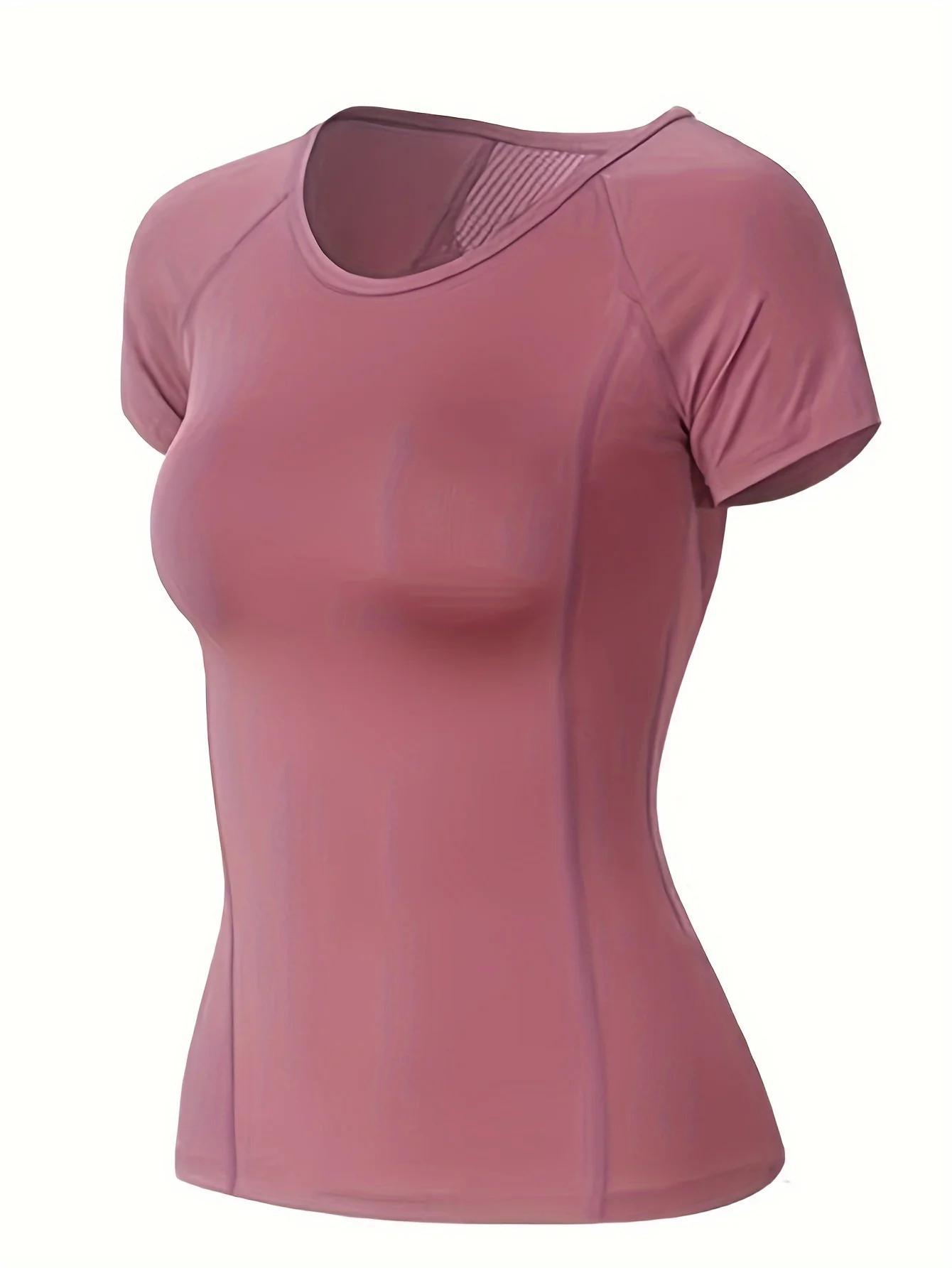 T-shirt de sport femme respirant sexy dos nu pour yoga et running été - Fitness