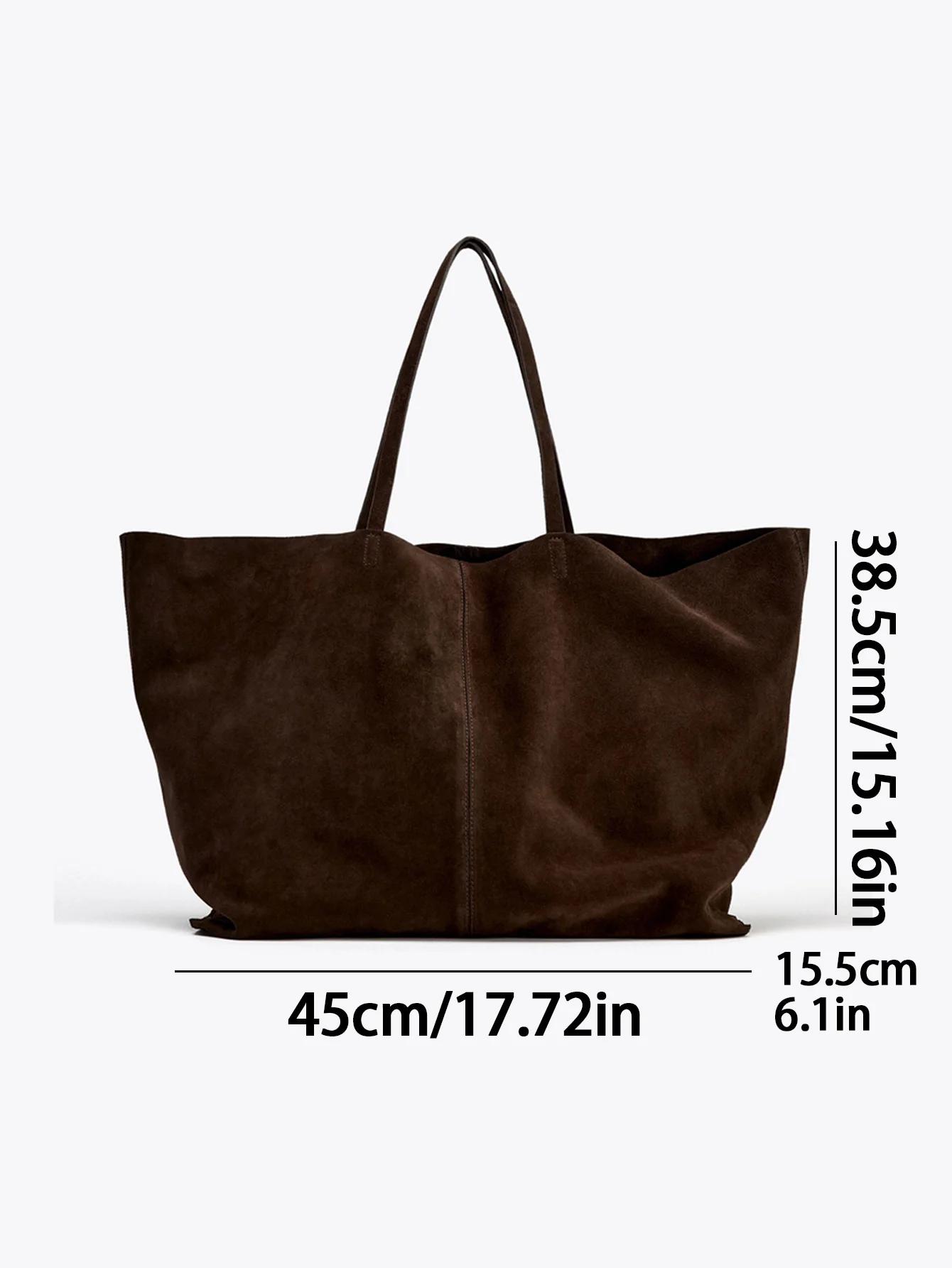 Sac à bandoulière simple pour femme, sac à main en peau de vache, sac de shopping de très grande cap