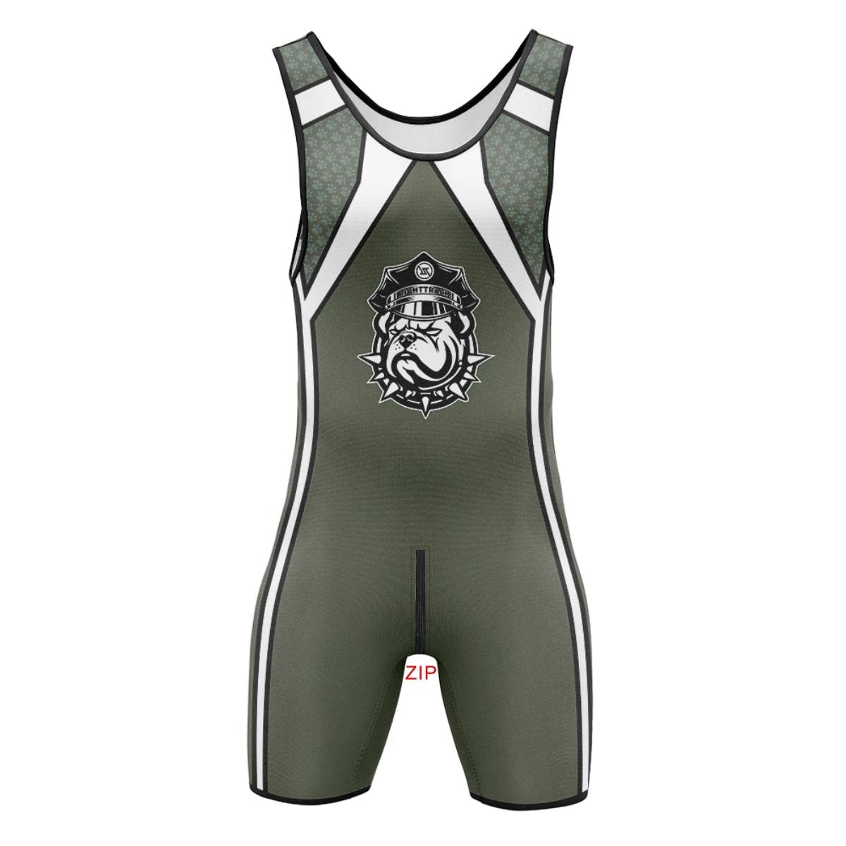 Singlet zipper homme déguisement sexy - Combinaison play drum pour powerlifting wrestling RT