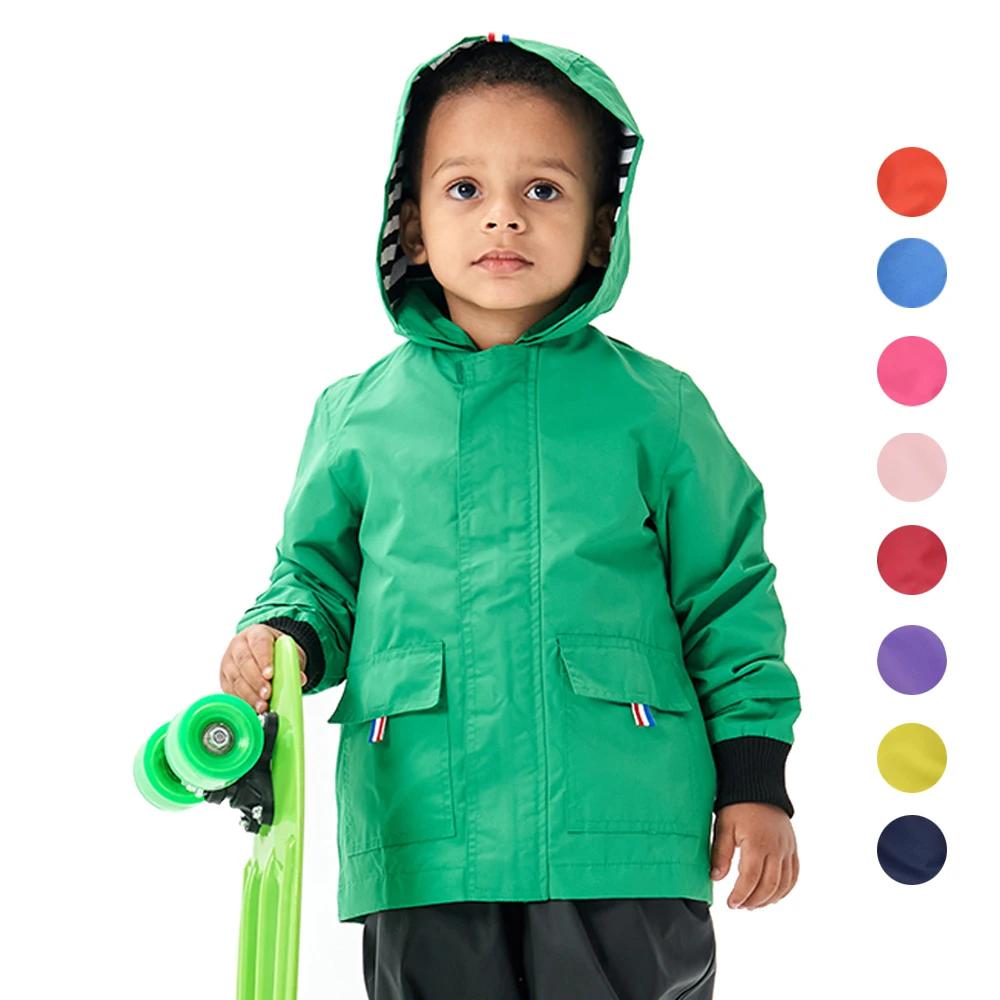Vestes à capuche imperméables pour enfants, coupe-vent doublé de coton sportif, vestes d'extérieur p