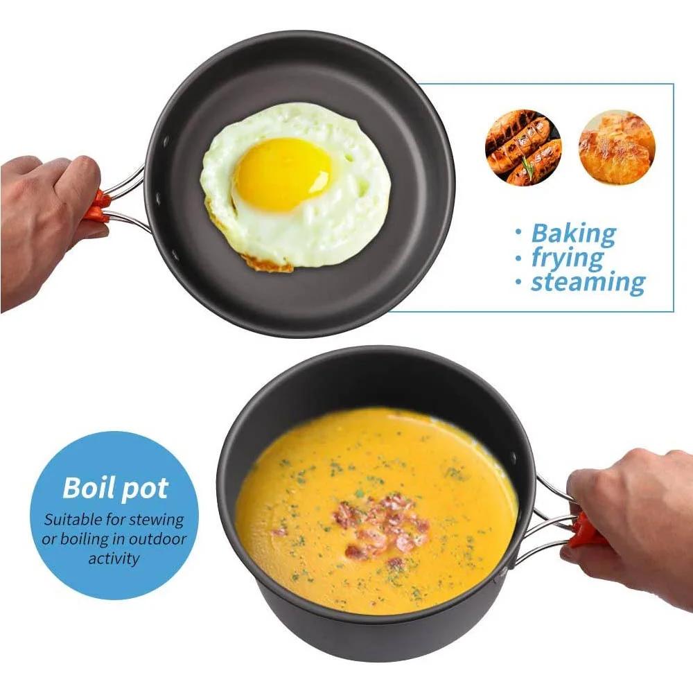 Ensemble de cuisine de Camping, ustensiles de cuisine de Camping, vaisselle de voyage, ensemble de p