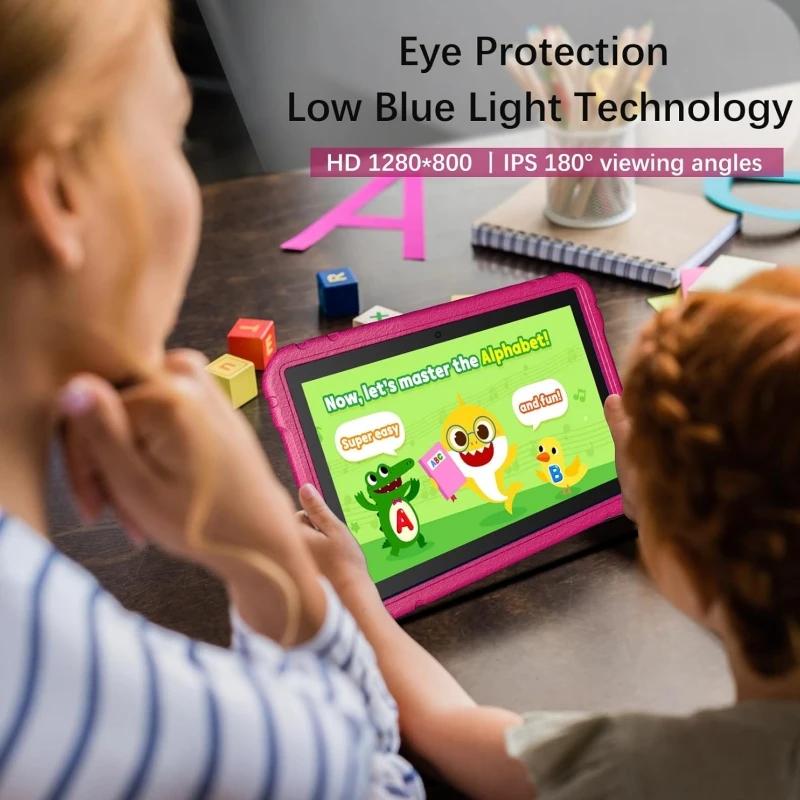 Offres spéciales 10.1 "Android 13 tablette pour enfants type-c cadeau coque en silicone 4GB RAM 64GB