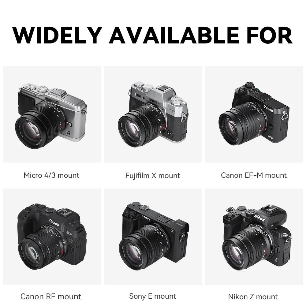 7artisans Objectif Portrait 35mm F0.95 Grande Ouverture Pour Sony E ZVE10 FX30 Fuji FX X-T1 X-A1/X-A